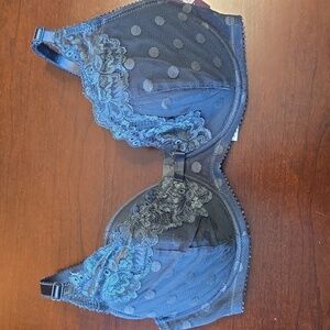 NWT Adore Me Slate Lace and Polka Dot Bra